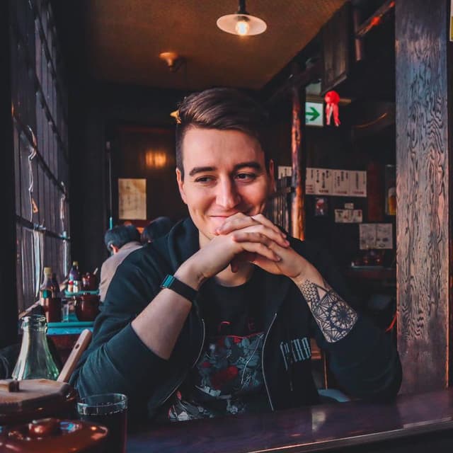 Me at an okonomayki restaurant